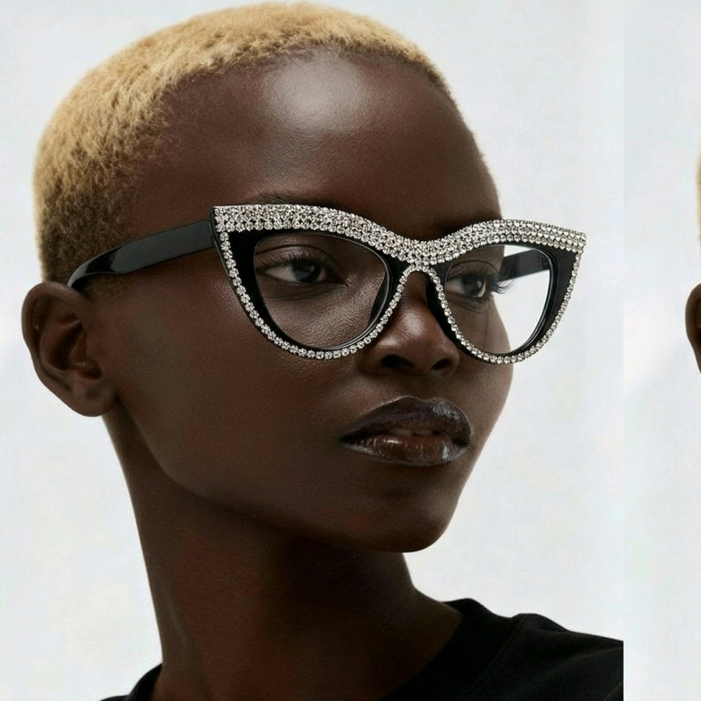🆕️✨️ BLACK RHINESTONE CAT EYE READING GLASSES✨️ - Picture 8 of 8